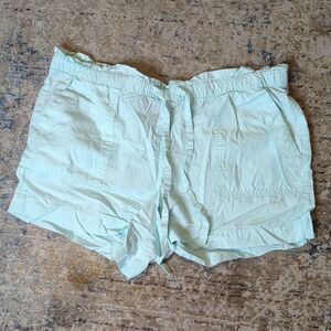 Loft light blue tie waist shorts